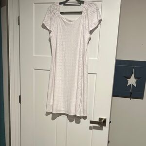 Cream Flutter Sleeve Midi Sundress